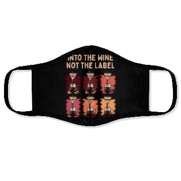 Discover Funny Wine Lover Drinking Champagne Face Masks