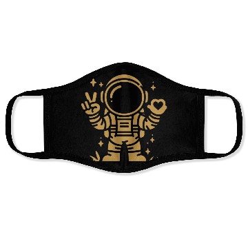 Discover Brown Astronaut is sending love Face Masks