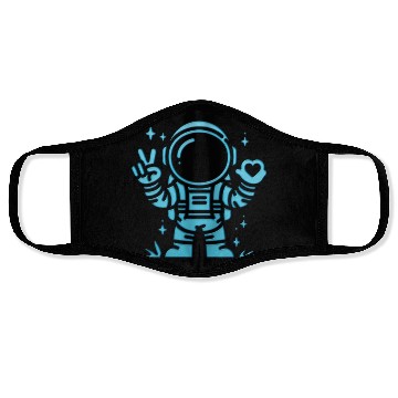Discover Blue Astronaut is sending love Face Masks