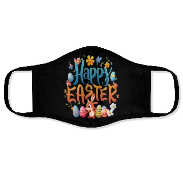 Discover Happy Easter day Face Masks