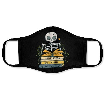 Discover Read books be kind stay weird Face Masks