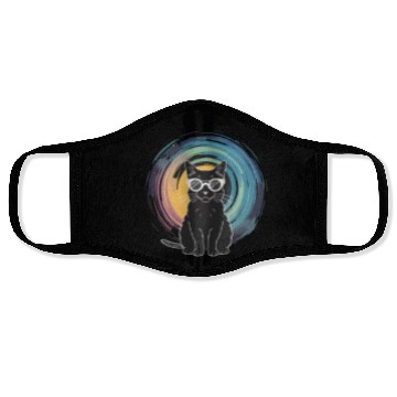 Discover Solar Eclipse 2024 Cat Wearing Glasses Face Masks