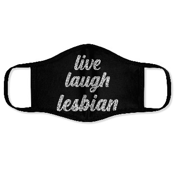 Discover Live Laugh Lesbian - Leopard Themed LGBTQIA+ Face Masks