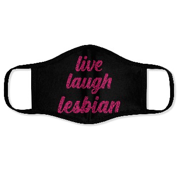 Discover Live Laugh Lesbian - Leopard Themed LGBTQIA+ Face Masks