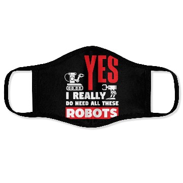 Discover Funny Robotics Robot Engineering Programming Face Masks