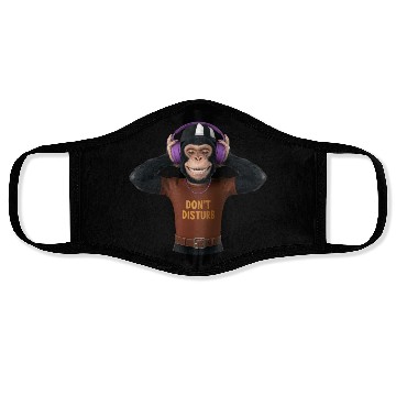 Discover "Melodic Primate: The Musical Chimpanzee" Face Masks