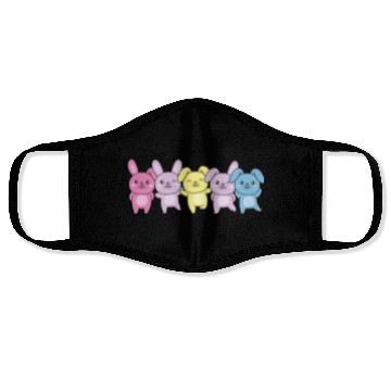 Discover Aporagender Flag Pride Lgbtq Bunny Face Masks