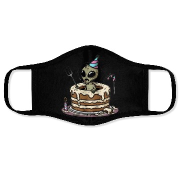 Discover Alien Emerging from Birthday Cake Face Masks