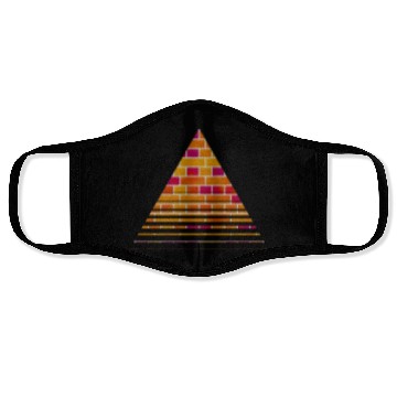 Discover Brick triangle geometric element Face Masks