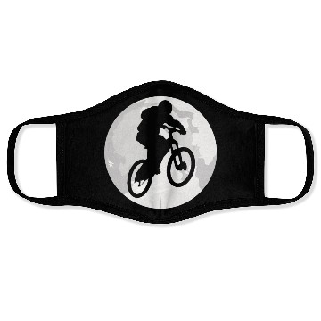 Discover MOON MOUNTAIN BIKER DESIGN Face Masks