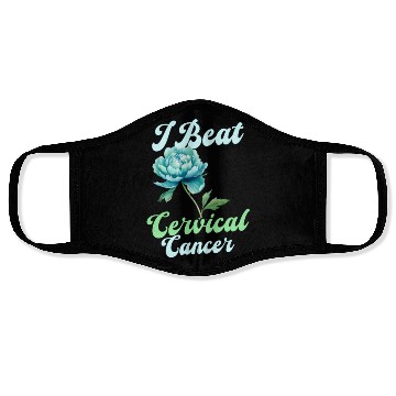 Discover Cervical Cancer Awareness I Beat Cervical Cancer Face Masks