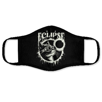 Discover Total Solar Eclipse 2024 Vintage Eclipse Lover Face Masks