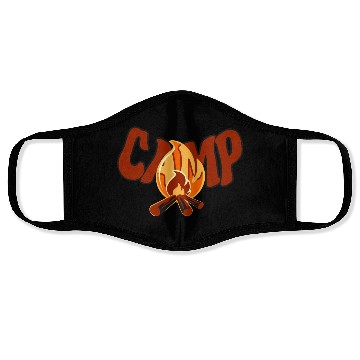 Discover a campfire icon Face Masks