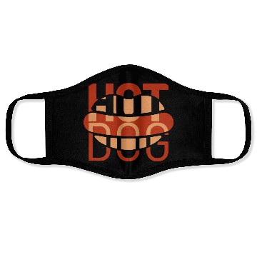 Discover hotdog grapic icon Face Masks