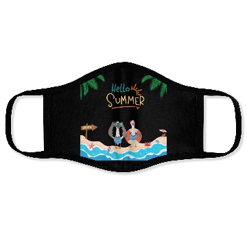 Discover beach lobster Face Masks