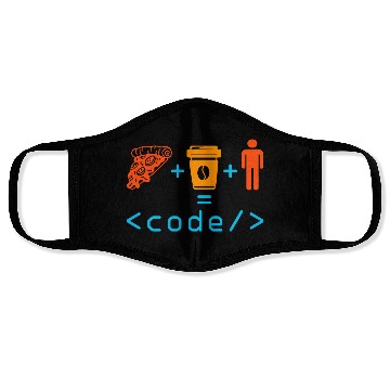 Discover Programmer Coder Computer Nerd Geek Coding Funny Face Masks