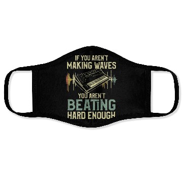 Discover Beat Maker Waves Funny Music Producer Face Masks