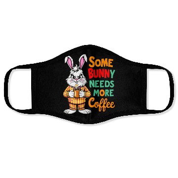 Discover Happy Easter Bunny: Coffee Lover Gifts Face Masks