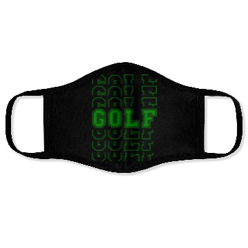 Discover Golf Sport Multi Word Style Face Masks
