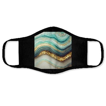Discover Teal Agate Geode Stone Face Masks