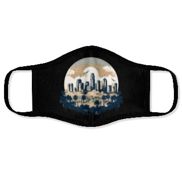 Discover Los Angeles - City of Angels Face Masks
