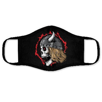 Discover Viking Skull Warrior Wearing Helmet Face Masks