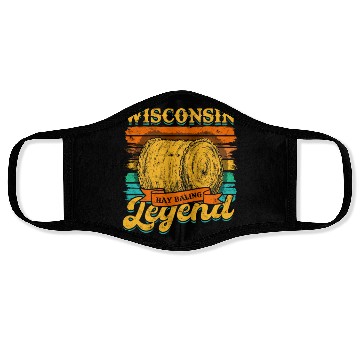 Discover Hay Bale Farming Wisconsin Hay Baling Legend Face Masks