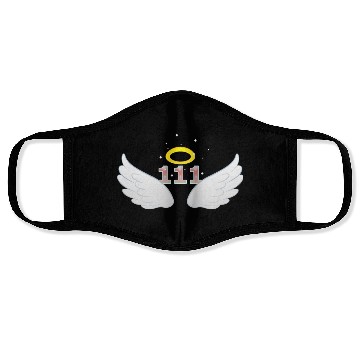 Discover 111 Angel number wings Face Masks