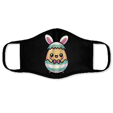 Discover Cute Chibi Easter Bunny in a Egg Face Masks