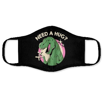 Discover Need a hug, funny hugging dinosaur Face Masks