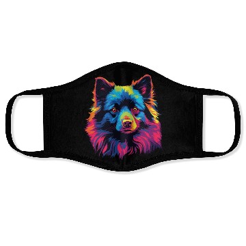 Discover Watercolor Colorful Schipperke Face Masks