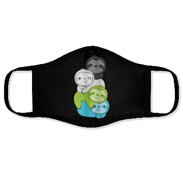 Discover Quiosexual Flag Pride Lgbtq Cute Sloth Face Masks