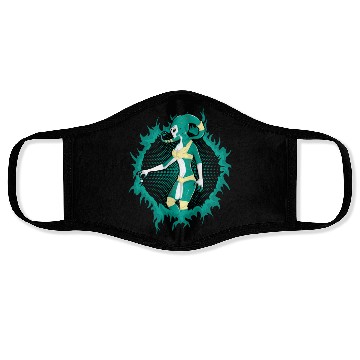 Discover Alien With Halftone Background Face Masks