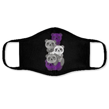 Discover Graysexual Flag Pride Lgbtq Cute Panda Face Masks