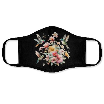 Discover Hummingbird Nature Lover Spring Wildlife Vintage Face Masks
