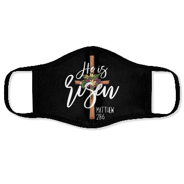 Discover He Is Risen Matthew 28:6 Christian Jesus Is Risen Face Masks