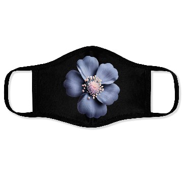Discover 3 D Floral Pattern in Blue Face Masks