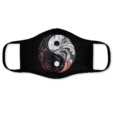 Discover Yin Yang Red Black and White Face Masks