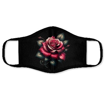 Discover Crimson Elegance: The Lustrous Red Rose Face Masks