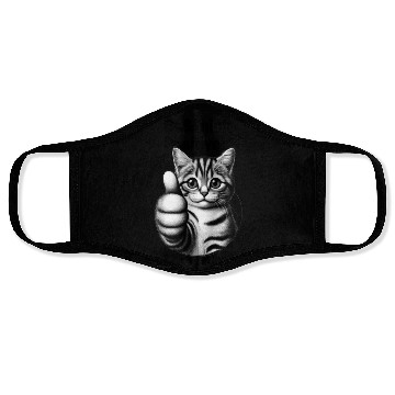 Discover Be&Think Positive Tabby Cat Face Masks