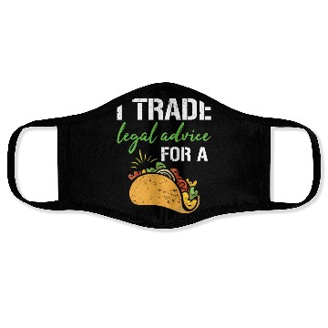 Discover Tacolover law student lawyer Face Masks