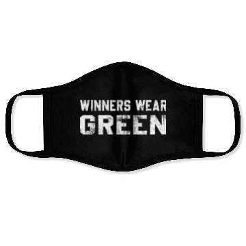 Discover Winners Wear Green Team Spirit Game Competition Face Masks