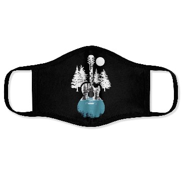 Discover Nature Guitar Silhouette Face Masks