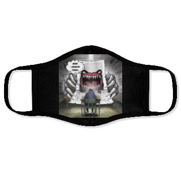 Discover Test Anxiety Student vs Exam Monster Exam Struggle Face Masks