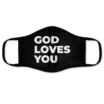 Discover god loves you Face Masks