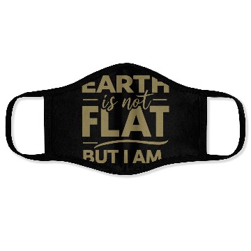 Discover Flat Earth Satire Ironic Jokes Face Masks