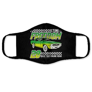 Discover Racing OLD car illustrated | muscle car Face Masks