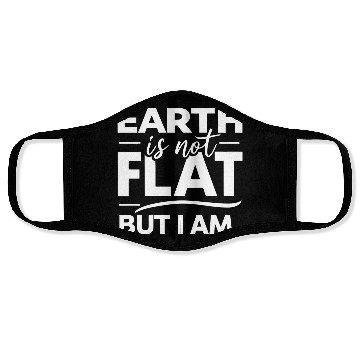 Discover Flat Earth Satire Ironic Jokes Face Masks