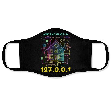 Discover Network Engineering There's No Place Like 127.0.0. Face Masks