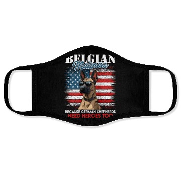 Discover USA BELGIAN MALINOIS STEARING UP American Face Masks